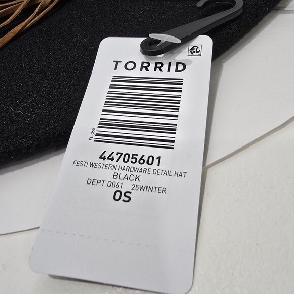 Torrid - Festi Western Hardware Detail Hat in Black - Picture 7 of 12